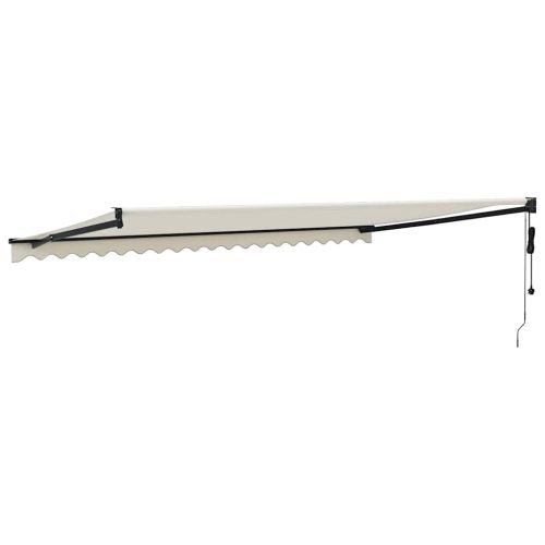 Автоматично прибираща се тента, кремаво, 5x3 м