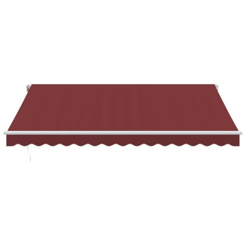 Ръчно прибираща се тента, бордо, 400x350 см