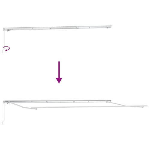 Ръчно прибираща се тента, бордо, 600x300 см