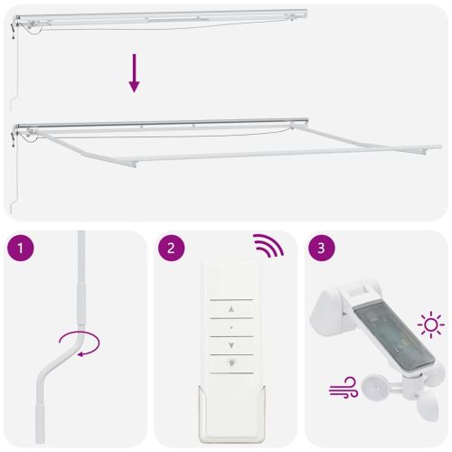 Автоматично прибираща се тента с LED, кафяв, 450x300 см