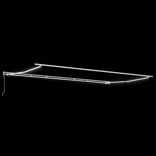 Автоматично прибираща се тента с LED, кафяв, 600x300 см