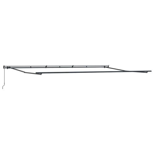 Ръчно прибиращ се сенник, кафяв, 600x300 см