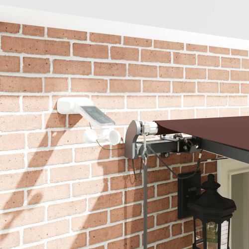 Автоматично прибираща се тента с LED, кафяв, 600x300 см