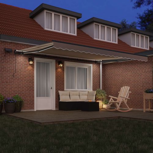 Сгъваем навес Бежово 450 ×300 cm текстил