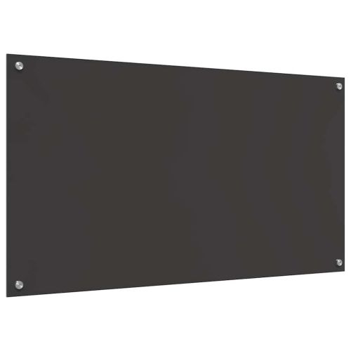 Кухненски гръб 2 pcs Тъмен сив 110 x 60 cm закалено стъкло