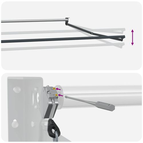 Електрически разтегателен навес Кафяво и антрацит 4,5 × 3 m