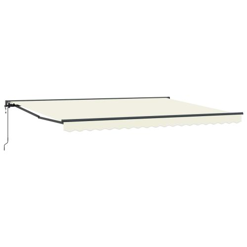 Електрически разтегателен навес Кремав и антрацит 5 × 3,5 m