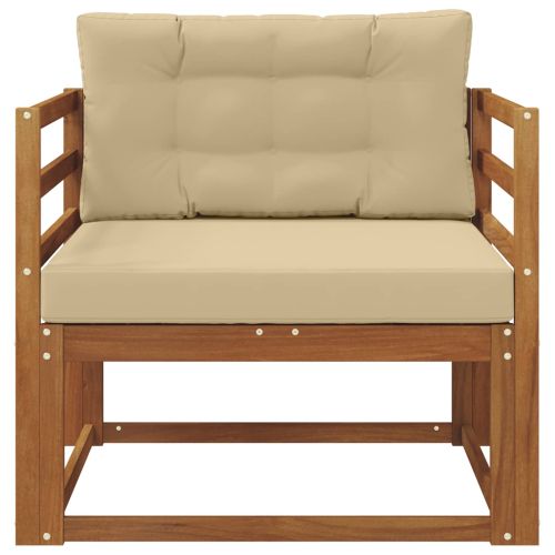 Среден диван за открито Солидно акациево дърво Естествен