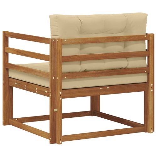 Среден диван за открито Солидно акациево дърво Естествен