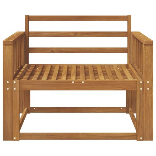 Среден диван за открито Солидно акациево дърво Естествен