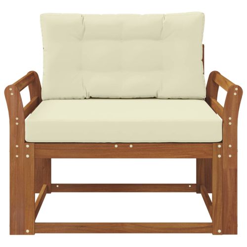 Среден диван за открито Солидно акациево дърво Естествен