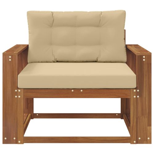 Среден диван за открито Солидно акациево дърво Естествен