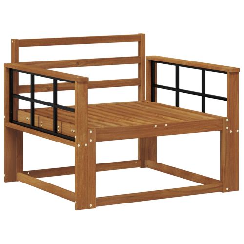 Среден диван за открито Солидно акациево дърво Естествен