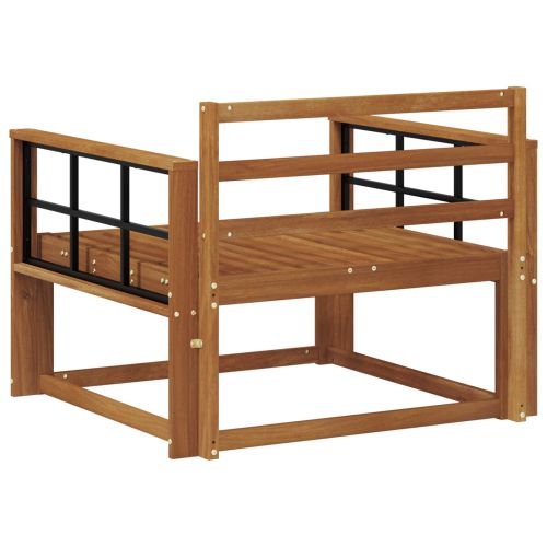 Среден диван за открито Солидно акациево дърво Естествен