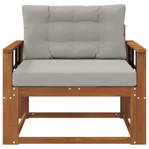 Среден диван за открито Солидно акациево дърво Естествен