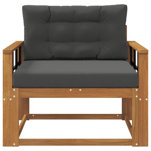 Среден диван за открито Солидно акациево дърво Естествен