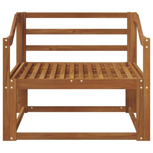 Среден диван за открито Солидно акациево дърво Естествен