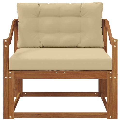 Среден диван за открито Солидно акациево дърво Естествен