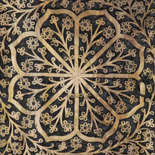 Стенен шкаф за баня 38x33x48 см масивно мангово дърво