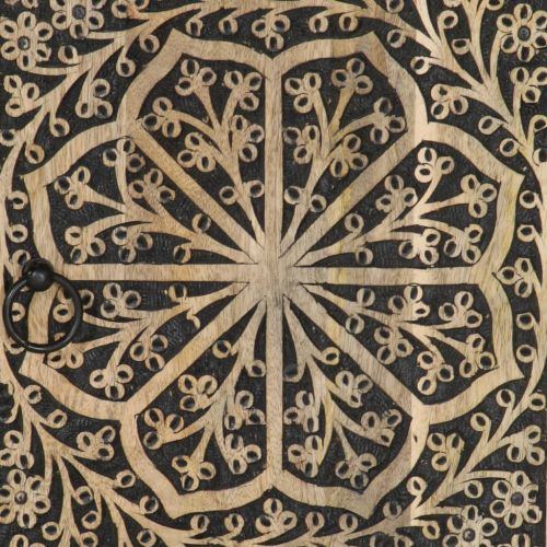 Страничен шкаф 90x33x75 см манго масивно дърво