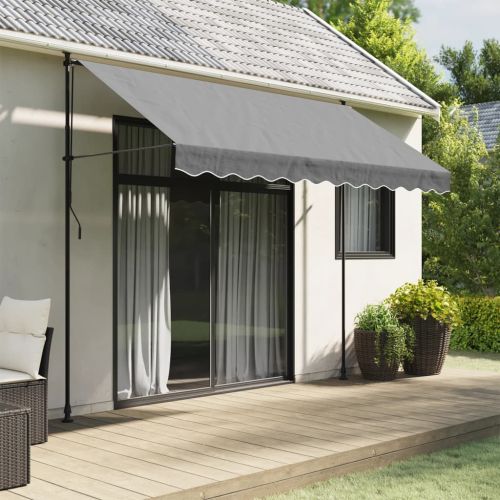 Резервно платнище за волан за тенти,антрацит ленти, 3 м