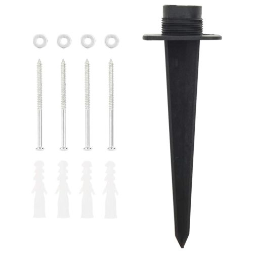 Външен разклонител с лампа и шип 2-посочен 16x16x39,5 см