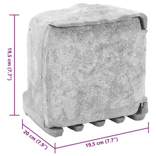 Външен контакт с шип 4-посочен каменна визия сив