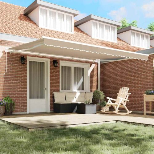 Резервен плат за тента Бежово 4,5 × 3 m Полиестер