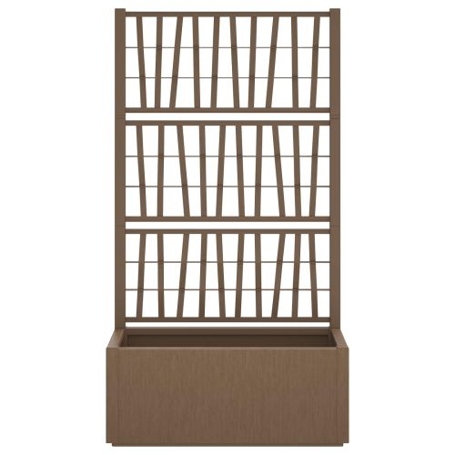 Градинска саксия с решетка Кафяво 80 x 36 x 140 см ПП