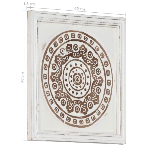 Декор с изкуство 2 pcs Кафяв и бял 40 x 40 x 1,5 cm