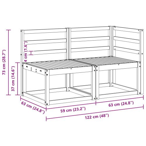 Външен среден и ъглов диван 2 Брой Естествен