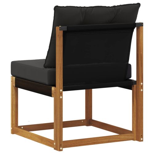 Външен среден диван Масивна акациева дървесина и текстилен плат