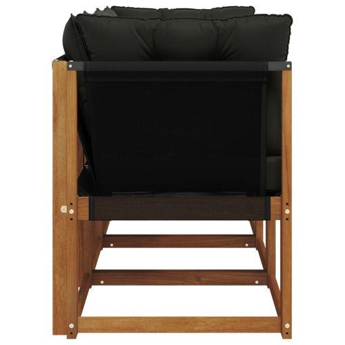 Външен среден и ъглов диван с възглавница 3 Брой Естествен