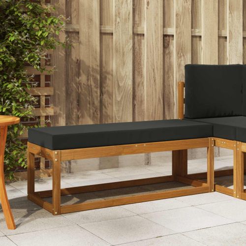 Външен стол с пейка Солидно акациево дърво Естествен