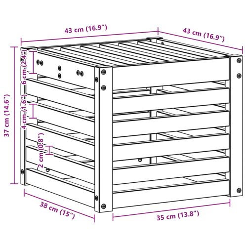 Външна табуретка Естествен 43 x 43 x 37 см