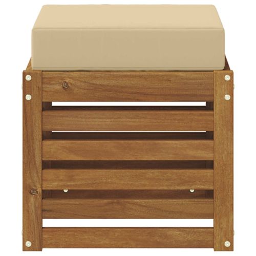 Външна табуретка Солидно акациево дърво Естествен