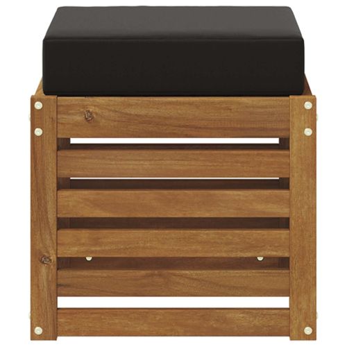 Външен табурет Солидно акациево дърво Естествен