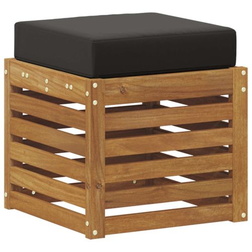 Външен табурет Солидно акациево дърво Естествен