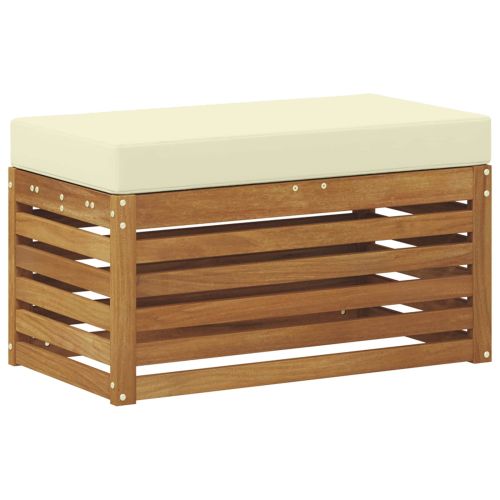 Външна табуретка Солидно акациево дърво Естествен