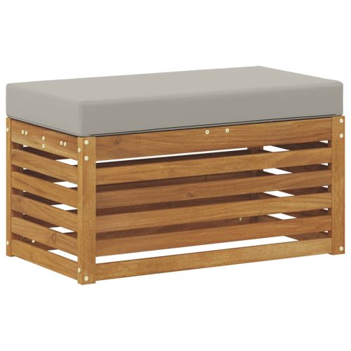 Външна табуретка Солидно акациево дърво Естествен