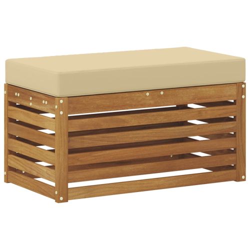 Външна табуретка Солидно акациево дърво Естествен