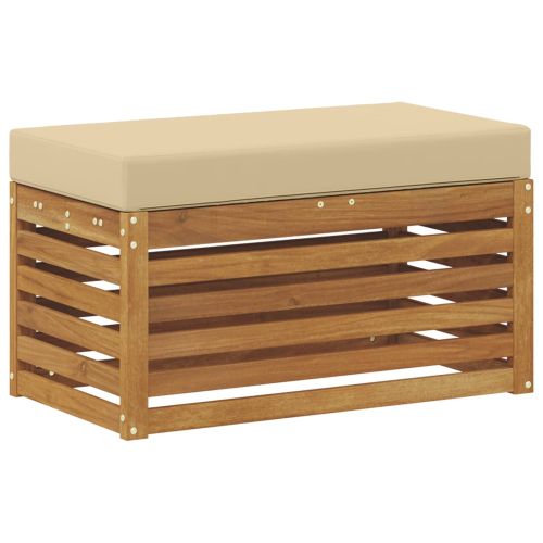 Външна табуретка Солидно акациево дърво Естествен