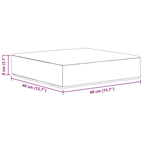 Възглавница за открито седалка Зелени листа 40 x 40 x 8 см