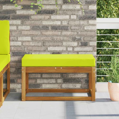 Възглавница за открито седалка Зелен 80 x 40 x 8 cm