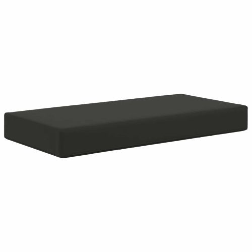 Възглавница за открито седалка Черен 80 x 40 x 8 cm