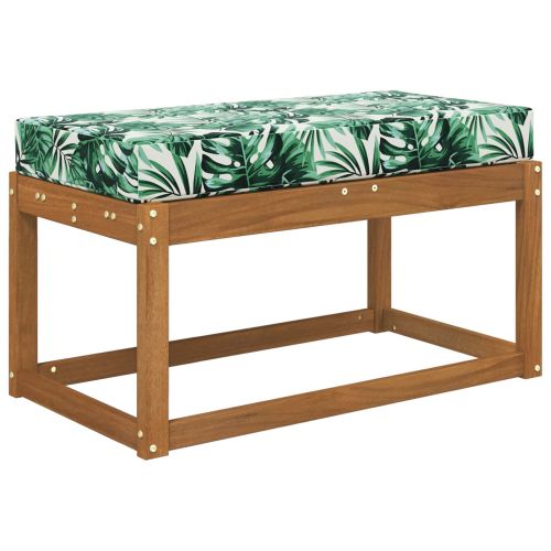 Възглавница за открито седалка Тропически Листа 80 x 40 x 8 cm