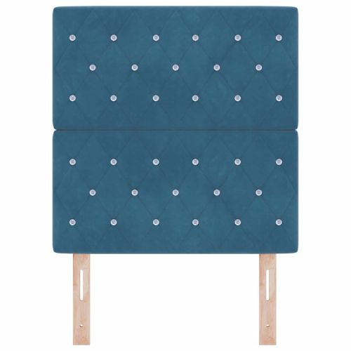 LED глава с LED ленти с таблото Тъмен син 80 cm Кадифе