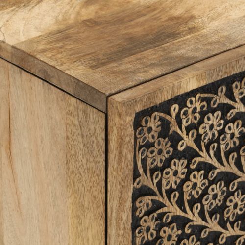 Страничен шкаф 60x33x75 см манго масивно дърво