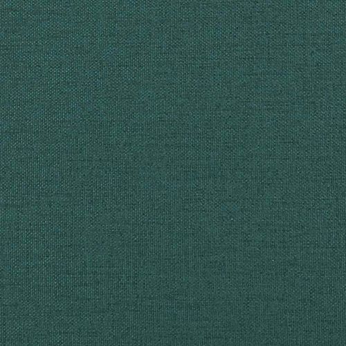 Люлеещ се стол с табуретка за крака, тъмнозелен, плат