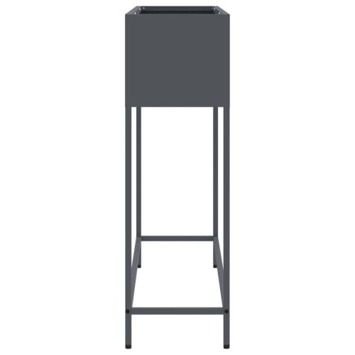 Повдигната градинска саксия Антрацит 100 x 26 x 82 см Стомана